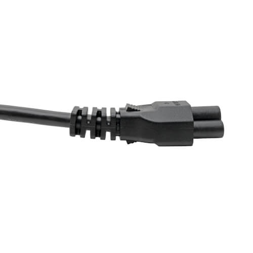 Tripp-Lite P013-003 | 3-Slot Power Cord, NEMA 5-15P to C5 - Laptop/Notebook, 10A, 125V, 18 AWG, 3 ft. (0.91 m), Black