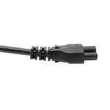 Tripp-Lite P013-006 | 3-Slot Power Cord, NEMA 5-15P to C5 - Laptop/Notebook, 10A, 125V, 18 AWG, 6 ft. (1.83 m), Black