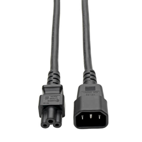 Tripp-Lite P014-006 | Laptop Power Adapter Cord, C14 to C5 Adapter - 2.5A, 250V, 18 AWG, 6 ft. (1.83 m), Black