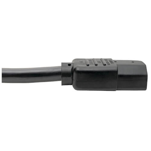 Tripp-Lite P019-004 | Power Cord, NEMA 5-15P to C15 - Heavy-Duty, 15A, 125V, 14 AWG, 4 ft. (1.22 m), Black