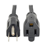 Tripp-Lite P022-001-2 | Extension Cord Y Splitter, NEMA 5-15P to 2x NEMA 5-15R - 10A, 120V, 18 AWG, 1 ft. (0.31 m), Black
