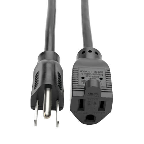 Tripp-Lite P022-010 | Power Extension Cord, NEMA 5-15P to NEMA 5-15R - 10A, 120V, 18 AWG, 10 ft. (3.05 m), Black
