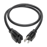 Tripp-Lite P024-003 | Power Extension Cord, NEMA 5-15P to NEMA 5-15R - Heavy-Duty, 15A, 120V, 14 AWG, 3 ft. (0.91 m), Black