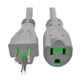 Tripp-Lite P024-006-GY-HG | Hospital-Grade Extension Cord, NEMA 5-15P to NEMA 5-15R - Green Dot, 15A, 125V, 14 AWG, 6 ft. (1.83 m), Gray