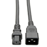 Tripp-Lite P032-003 | C20 to C13 Power Cord for Computer - Heavy-Duty, 15A, 100-250V, 14 AWG, 3 ft. (0.91 m), Black