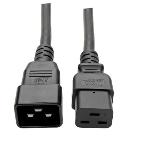 Tripp-Lite P036-006-15A | Power Extension Cord, C19 to C20 - Heavy-Duty, 15A, 250V, 14 AWG, 6 ft. (1.83 m), Black