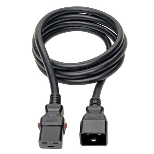 Tripp-Lite P036-L06 | Power Extension Cord, Locking C19 to C20 - Heavy-Duty, 20A, 100-250V, 12 AWG, 6 ft. (1.83 m), Black