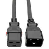 Tripp-Lite P036-L10 | Power Extension Cord, Locking C19 to C20 - Heavy-Duty, 20A, 100-250V, 12 AWG, 10 ft. (3.05 m), Black