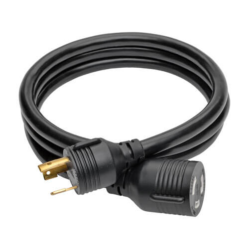 Tripp-Lite P046-006-LL-30A | Power Extension Cord, NEMA L5-30P to NEMA L5-30R- Heavy-Duty, 30A, 125V, 10 AWG, 6 ft. (1.83 m), Black, Locking Connectors
