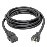 Tripp-Lite P049-010 | Power Cord, C19 to NEMA 5-20P - Heavy-Duty, 20A, 125V, 12 AWG, 10 ft. (3.05 m), Black