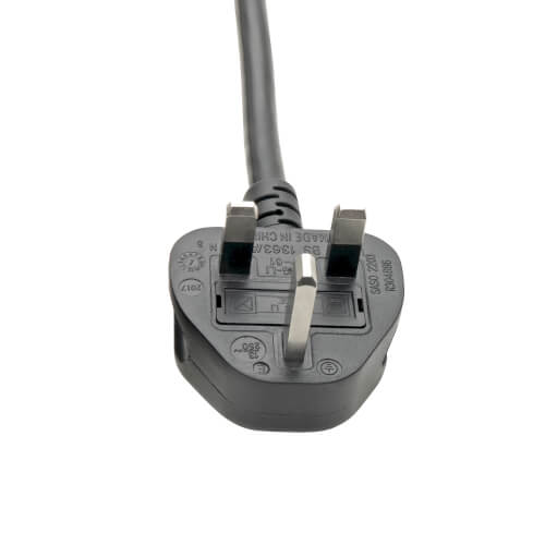 Tripp-Lite P052-008 | UK Computer Power Cord, C19 to BS1363, 13A, 250V, 16 AWG, 8 ft. (2.43 m), Black