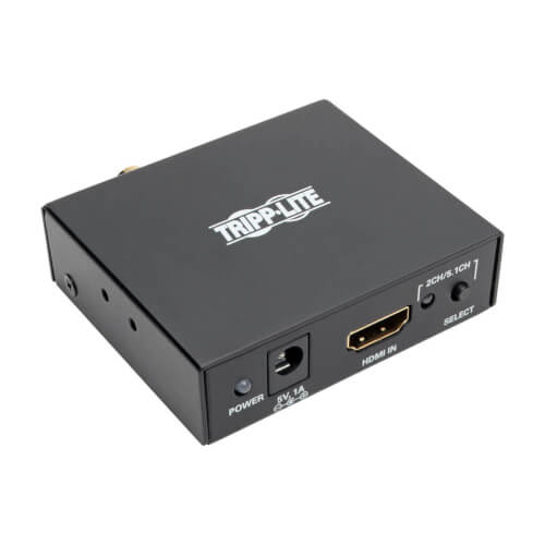 Tripp-Lite P130-000-AUDIO | 4K HDMI Audio De-Embedder/Extractor with TOSLINK, RCA and 3.5 mm Stereo Output, 5.1 Channel, HDCP, 4K 30Hz