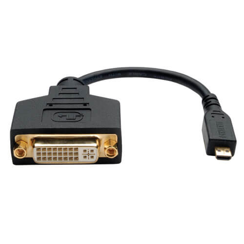 Tripp-Lite P132-06N-MICRO | Micro HDMI (Type D) to DVI-D Adapter (M/F), 6-in. (15.24 cm)