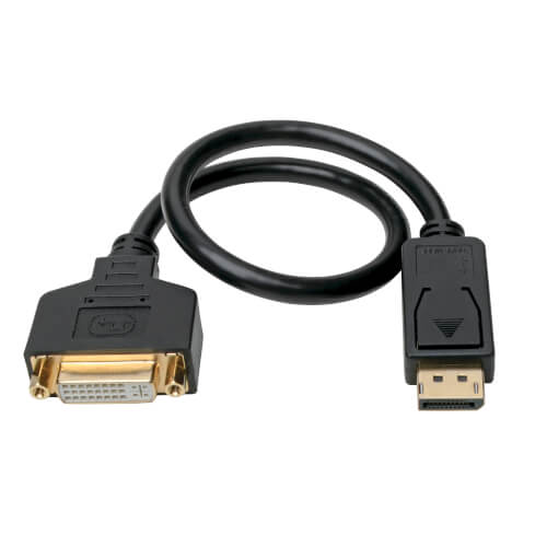 Tripp-Lite P134-001-GC | DisplayPort to DVI Adapter Video Converter, Black (M/F), 1 ft. (0.31 m)