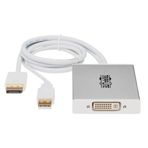 Tripp-Lite P134-06N-DVI-DL | DisplayPort to DVI Dual-Link Active Adapter Video Converter (M/F), 6-in. (15.24 cm)