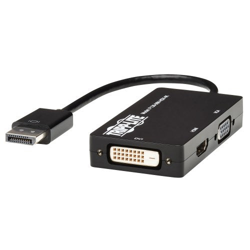 Tripp-Lite P136-06NHDV4KBP | DisplayPort to VGA/DVI/HDMI All-in-One Converter Adapter, DP ver 1.2, 4K 30 Hz HDMI, 50 pack