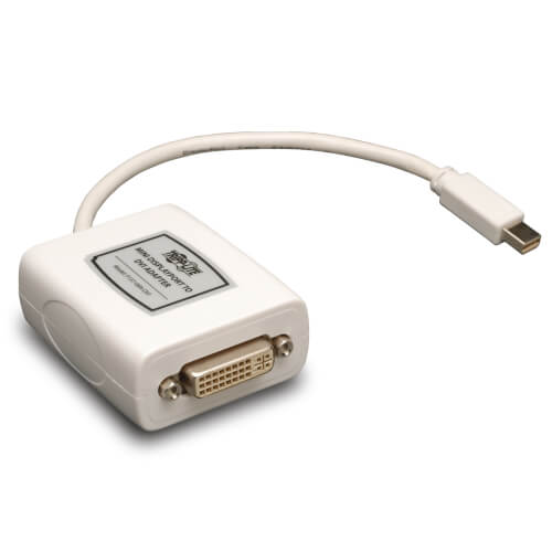 Tripp-Lite P137-06N-DVI | Keyspan Mini DisplayPort to DVI Adapter, Video Converter for Mac/PC, White (M/F), 6-in. (15.24 cm)