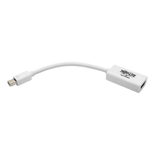 Tripp-Lite P137-06N-H2V2 | Keyspan Mini DisplayPort to HDMI Active Adapter/Video Converter (M/F) - 4K 60 Hz, DP 1.2, HDCP 2.2, White, 6 in.