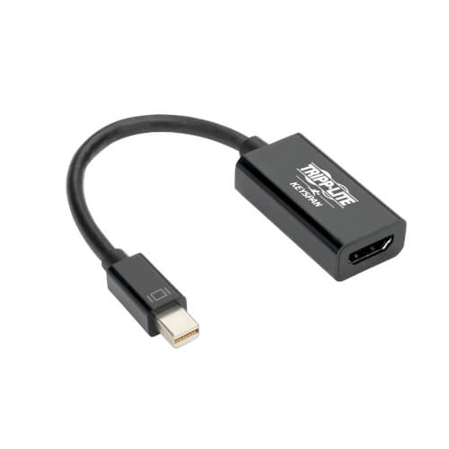 Tripp-Lite P137-06N-HD4K6B | Keyspan Mini DisplayPort to HDMI Active Adapter/Video Converter (M/F) - 4K 60 Hz, DP 1.2, HDCP 2.2, Black, 6 in.