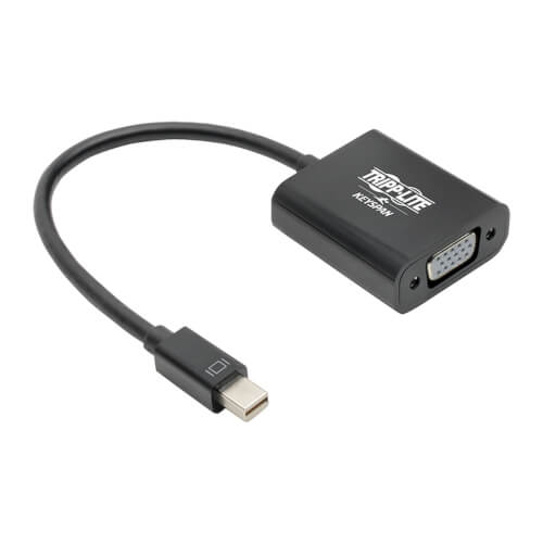 Tripp-Lite P137-06N-VGAB | Keyspan Mini DisplayPort to Active VGA Adapter, Video Converter (M/F), Black, 6-in. (15.24 cm)