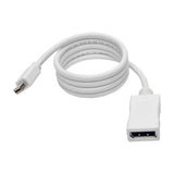 Tripp-Lite P139-003-DP-V2B | Keyspan Mini DisplayPort to DisplayPort Adapter Cable (M/F), 4K 60 Hz, DP 1.2, HDCP 2.2, 3 ft. (0.9 m)