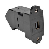 Tripp-Lite P169-000-KPA-BK | Mini DisplayPort to DisplayPort All-in-One Keystone/Panel Mount Angled Adapter (F/F), Black