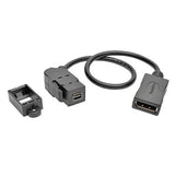 Tripp-Lite P169-001-KPA-BK | Mini DisplayPort to DisplayPort Keystone/Panel Mount Adapter Cable (F/F), Angled Connector, 1 ft. (0.3 m)