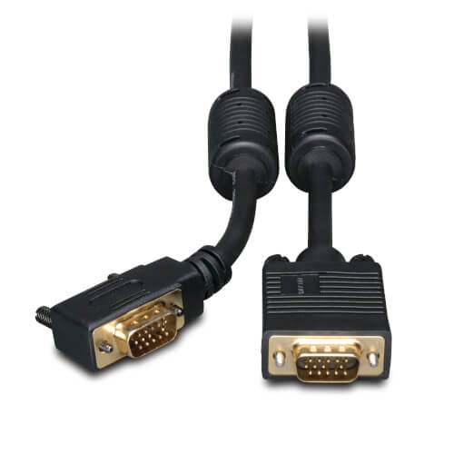 Tripp-Lite P502-006-RA | VGA High-Resolution RGB Coaxial Cable (HD15 M/M), Right-Angle Connector), 6 ft. (1.83 m)