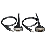 Tripp-Lite P504-006-SM | Low-Profile VGA High-Resolution RGB Coaxial Cable with Audio, (HD15 and 3.5mm M/M), 6 ft. (1.83 m)