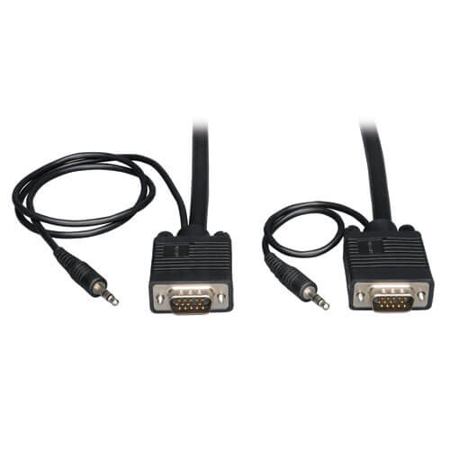 Tripp-Lite P504-050 | VGA High-Resolution RGB Coaxial Cable with Audio (HD15 and 3.5mm M/M), 50 ft. (15.24 m)