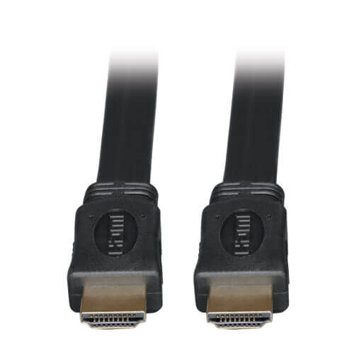 Tripp-Lite P568-006-FL | High-Speed HDMI Flat Cable, Digital Video with Audio, UHD 4K (M/M), Black, 6 ft. (1.83 m)