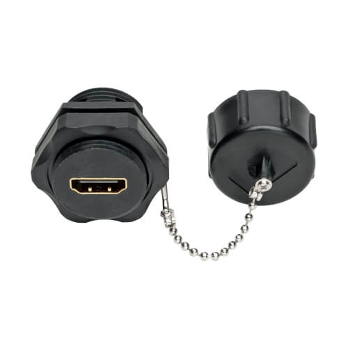 Tripp-Lite P569-000-FF-IND | 4K HDMI Coupler with Ethernet (F/F), Industrial High Speed, 4K 60 Hz, HDR, IP68 Rated, Dust Cap