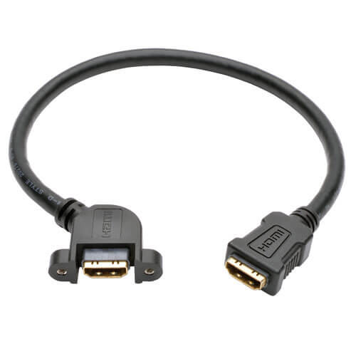 Tripp-Lite P569-001-FF-APM | High-Speed HDMI Cable with Ethernet, Digital Video with Audio (F/F), Panel Mount, 1 ft. (0.31 m)