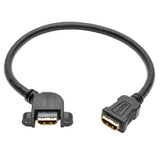 Tripp-Lite P569-001-FF-APM | High-Speed HDMI Cable with Ethernet, Digital Video with Audio (F/F), Panel Mount, 1 ft. (0.31 m)