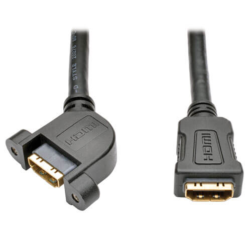 Tripp-Lite P569-001-FF-APM | High-Speed HDMI Cable with Ethernet, Digital Video with Audio (F/F), Panel Mount, 1 ft. (0.31 m)