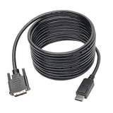 Tripp-Lite P581-015 | DisplayPort to DVI Adapter Cable (DP with Latches to DVI-D Single Link M/M), 15 ft. (4.6 m)