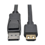 Tripp-Lite P582-010-HD-V2A | DisplayPort 1.2 to HDMI Active Adapter Cable (M/M), 4K 60 Hz, Gripping HDMI Plug, HDCP 2.2, 10 ft. (3.1 m)