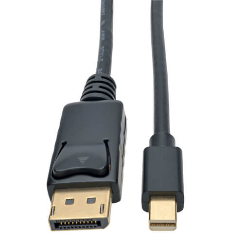 Tripp-Lite P583-003-BK | Mini DisplayPort to DisplayPort Adapter Cable (M/M), 4K 60 Hz, Black, 3 ft. (0.9 m)