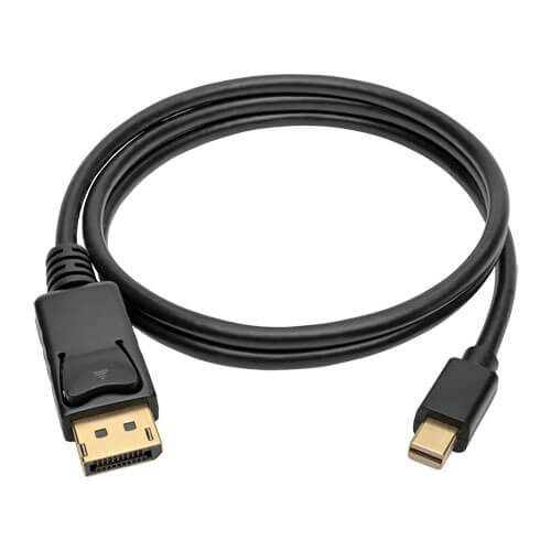 Tripp-Lite P583-003-BK | Mini DisplayPort to DisplayPort Adapter Cable (M/M), 4K 60 Hz, Black, 3 ft. (0.9 m)