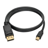 Tripp-Lite P583-003-BK | Mini DisplayPort to DisplayPort Adapter Cable (M/M), 4K 60 Hz, Black, 3 ft. (0.9 m)