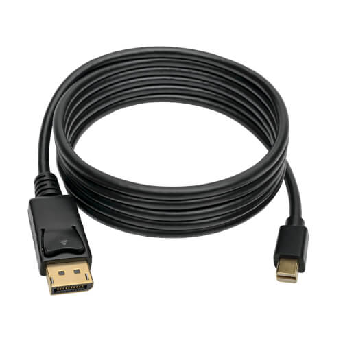 Tripp-Lite P583-006-BK | Mini DisplayPort to DisplayPort Adapter Cable (M/M), 4K 60 Hz, Black, 6 ft. (1.8 m)