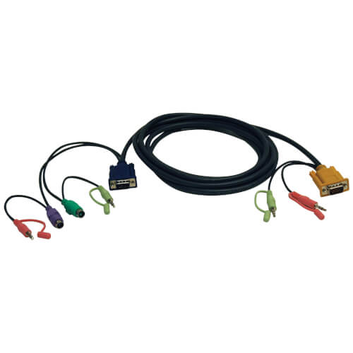 Tripp-Lite P757-010 | VGA/PS2/Audio Combo Cable Kit for KVM Switch B006-VUA4-K-R, 10 ft. (3.05 m)