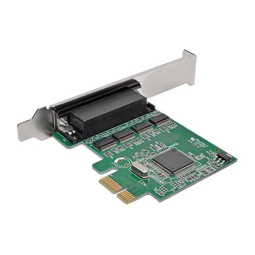Tripp-Lite PCE-D9-04-CBL | 4-Port DB9 (RS-232) Serial PCI Express (PCIe) Card with Breakout Cable, Full Profile