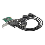 Tripp-Lite PCE-D9-04-CBL | 4-Port DB9 (RS-232) Serial PCI Express (PCIe) Card with Breakout Cable, Full Profile