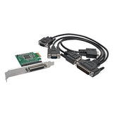 Tripp-Lite PCE-D9-04-CBL | 4-Port DB9 (RS-232) Serial PCI Express (PCIe) Card with Breakout Cable, Full Profile