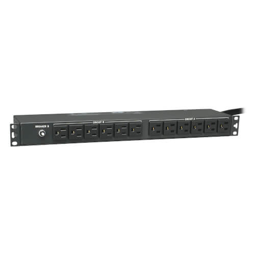 Tripp-Lite PDU2430 | 2.9kW Single-Phase 120V Basic PDU, 24 NEMA 5-15R Outlets, NEMA L5-30P Input, 15 ft. (4.57 m) Cord, 1U Rack-Mount