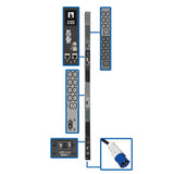 Tripp-Lite PDU3EVN10G60B | 14.5kW 3-Phase Monitored PDU, LX Interface, 200-240V Outlets (42 C13/6 C19), LCD, IEC 309 60A Blue, 3.05 m (10 ft.) Cord, 0U 1.8m/70in. Height, TAA