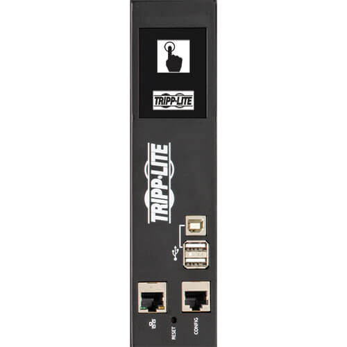 Tripp-Lite PDU3EVN10G60B | 14.5kW 3-Phase Monitored PDU, LX Interface, 200-240V Outlets (42 C13/6 C19), LCD, IEC 309 60A Blue, 3.05 m (10 ft.) Cord, 0U 1.8m/70in. Height, TAA