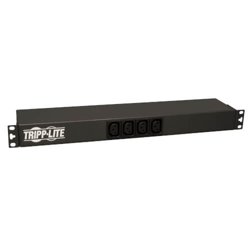 Tripp-Lite PDUH20DV | 1.6-3.8kW Single-Phase 100-240V Basic PDU, 14 Outlets (12 C13 & 2 C19), C20 with L6-20P Adapter, 12 ft. (3.66 m) Cord, 1U Rack-Mount