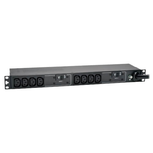 Tripp-Lite PDUH30HV | 5.8kW Single-Phase 200-240V Basic PDU, 10 C13 Outlets, NEMA L6-30P Input, 12 ft. (3.66 m) Cord, 1U Rack-Mount